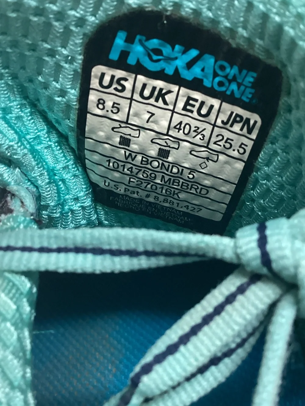Hoka Women Navy Blue & Teal Running Sneakers